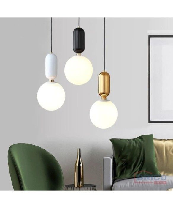 Suspension luminaire  Dathura  noire-15 Cm