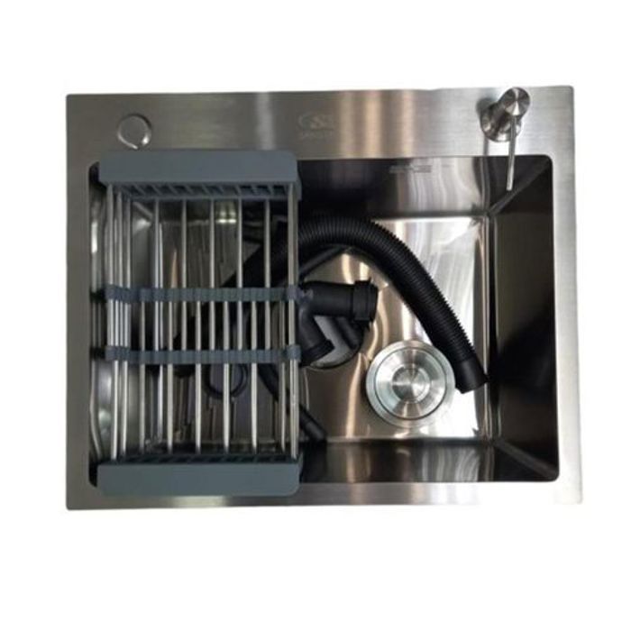 Evier de Cuisine - Sanilum - Irma - Inox Satiné - 55x45cm - 1 Bac Réversible
