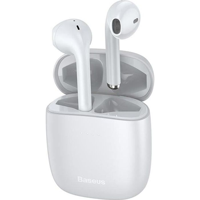 Écouteurs sans fil - Baseus - W04 - Blanc - 350 heures - Intra-auriculaire