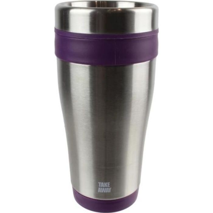 Mug de transport - Marque inconnue - 400ml - Double parois - Couleur Aléatoire