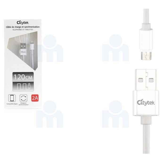 Câble lightening 1,2M MF016014 blanc - CITYTEK
