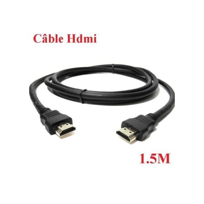 Cable HDMI 1,5m Full HD (Haute Qualité)