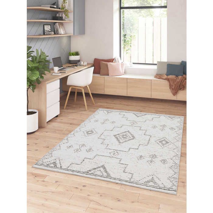 Tapis - DANSMAMAISON - CHARLY - 160x230 cm - Moderne - Gris - Rectangulaire