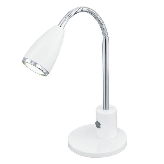 Lampe de table - EGLO - FOX 92872 - Acier - Blanc - LED 2,5W - IP20
