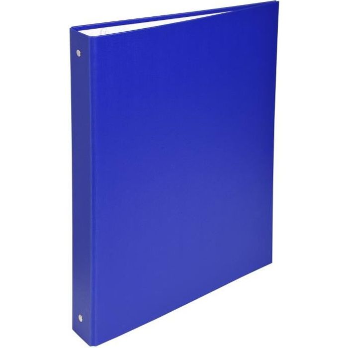 EXACOMPTA - Classeur à anneaux - Dos 40 mm - 21 x 29,7 - 4 anneaux - Remborde plastique 18/10ème - Couleur bleue