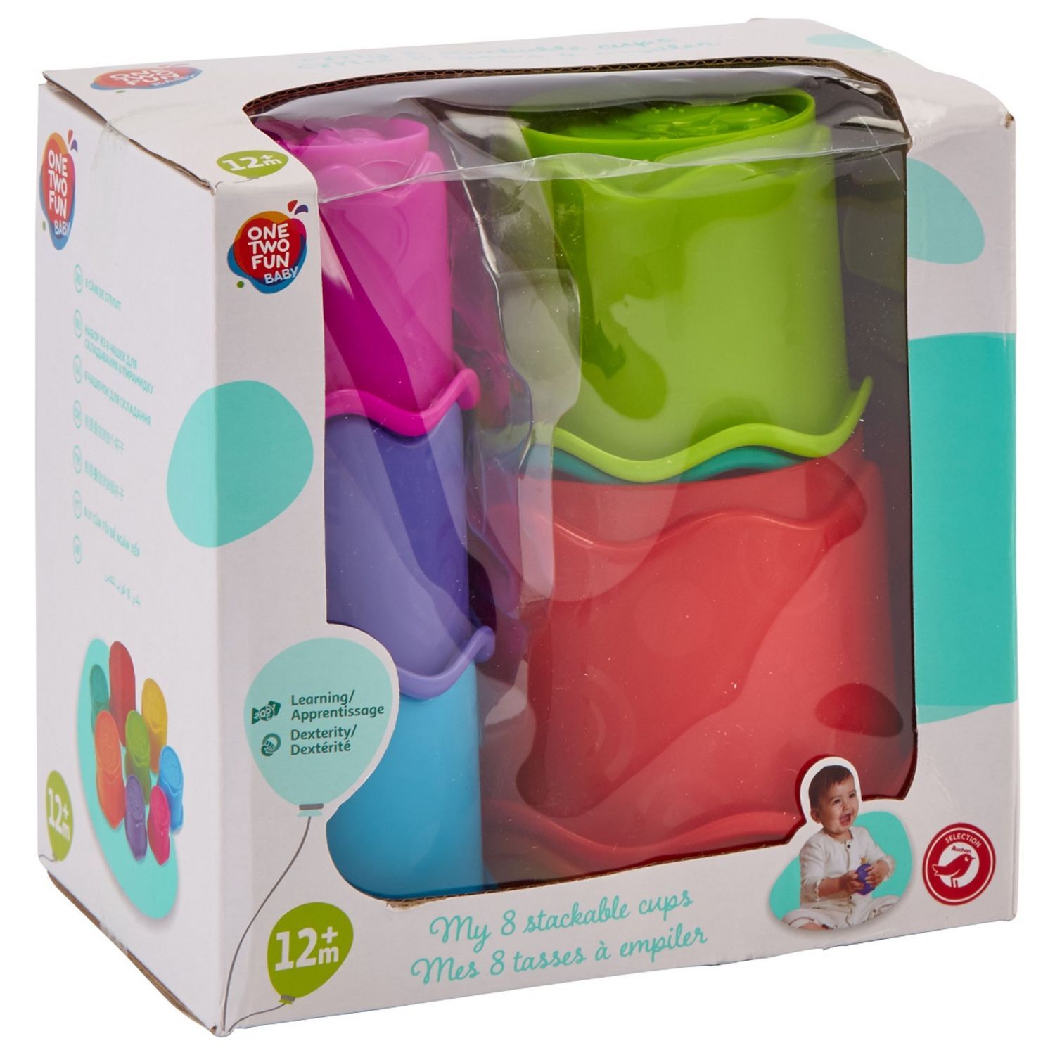 SET 8 PIECES DE TASSES POUR EMPILAGE