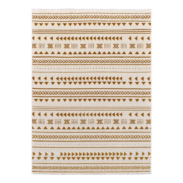 Tapis moderne - 80x150 cm - ETHNY camel, crème - Polypropylène - UN AMOUR DE TAPIS