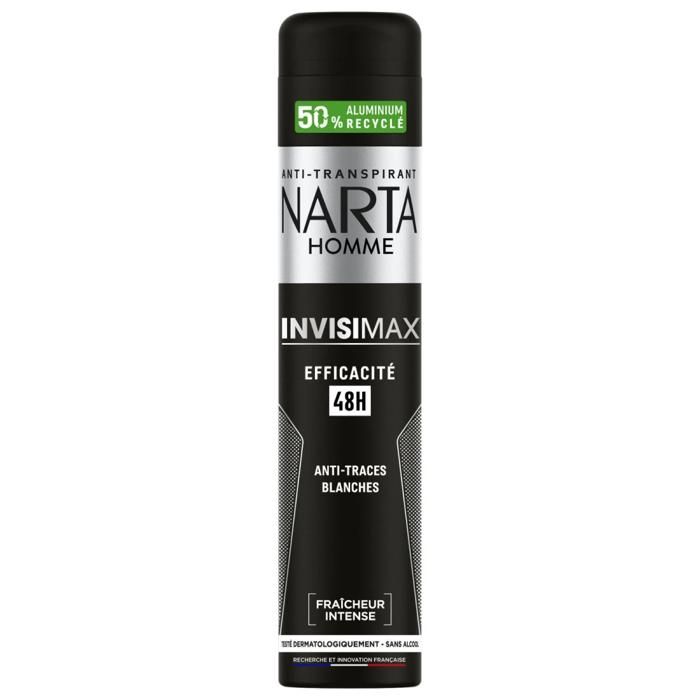 Déodorant - NARTA HOMME - Invisimax - 48H - Anti-Traces Blanches - 200 ML