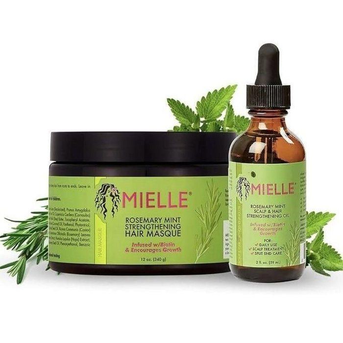 Masque capillaire - Mielle Organics - Rosemary Mint - 340 g - Huile de noix de coco - Hydratation profonde