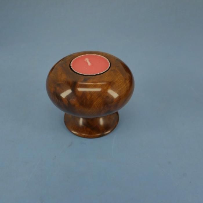 Bougeoir - Artisanat - Bois - Parfum de genévrier - Ambiance chaleureuse - Décoration naturelle