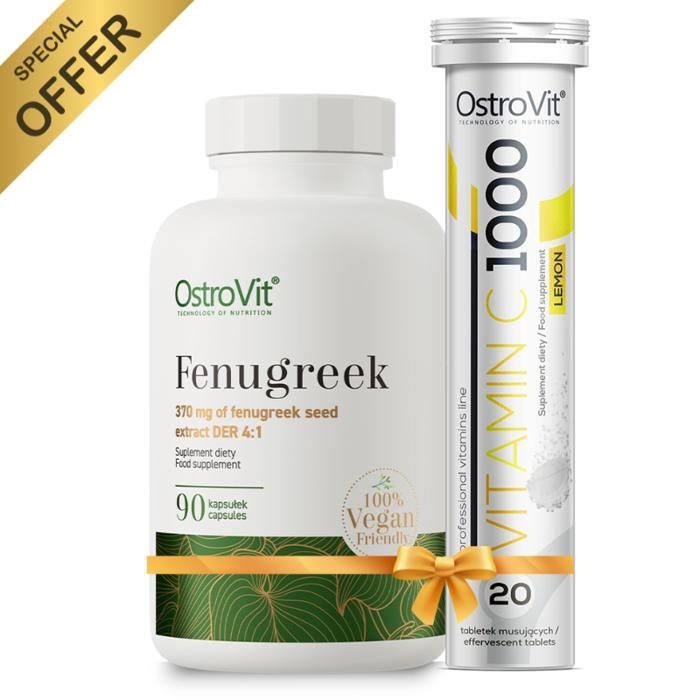 Pack Fenugrec 90 Caps + Vitamin C 1000mg  20Tabs