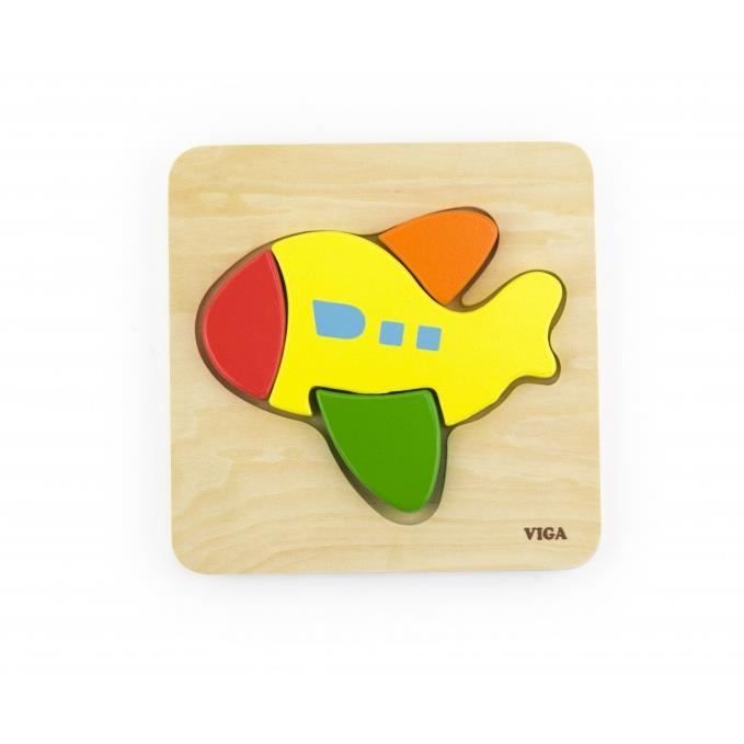 puzzle en bois avion 4 pièces