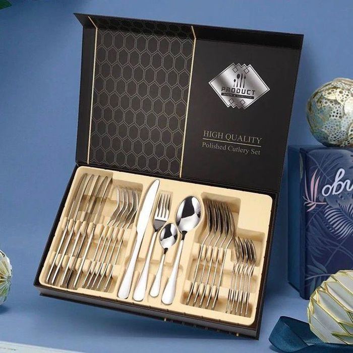 Ensemble couverts 24 pièces silver KARACA