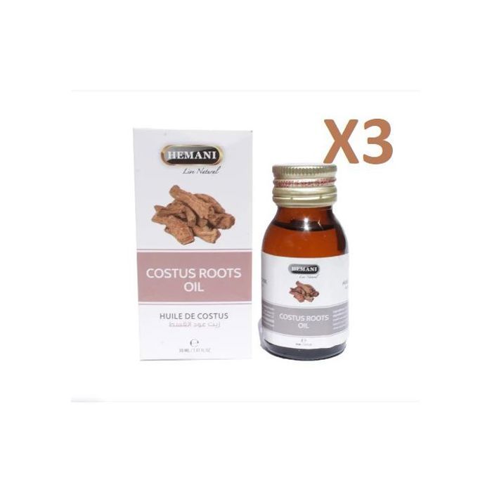 Hemani Huile de costus indien 30 ml x3
