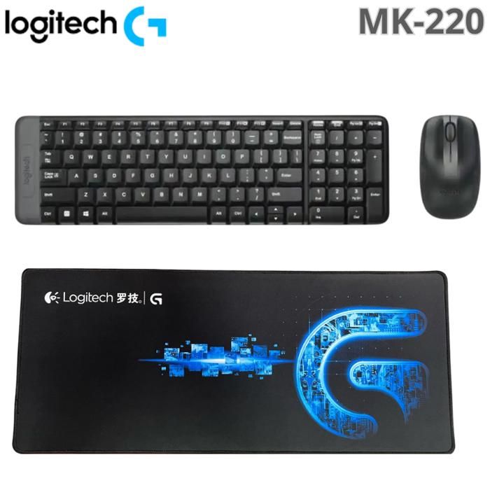 Logitech MK220 Combo Clavier Souris sans Fil pour Windows, 2,4 GHzUSB Azerty Clavier Francais