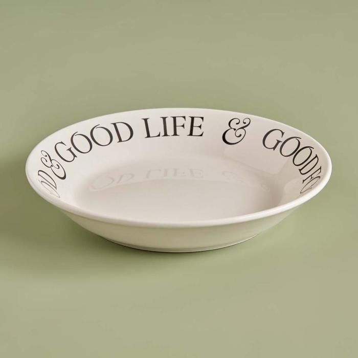 Assiette plate en céramique Motto Blanc (21 cm)