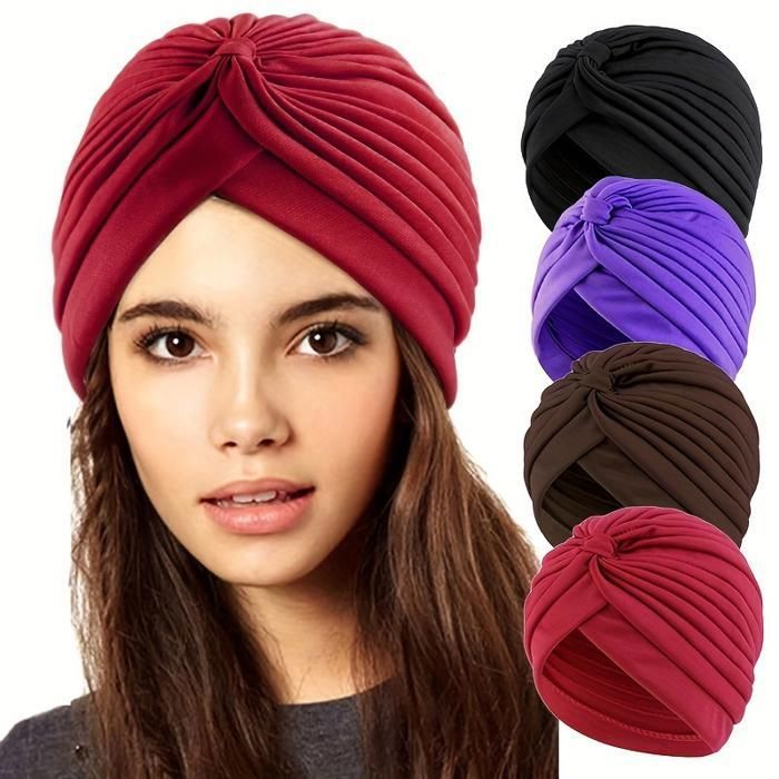 Bonnet Turban style pour femmes nouvelle tendance fashion Très Bon Qualité-noir(Couleur aléatoire)