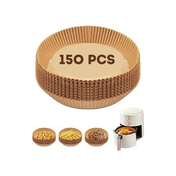 Pack 150 Pieces Papier Cuisson Pour Air Fryer Prédécoupé en Forme Rond