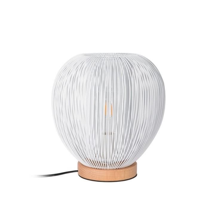 THE HOME DECO LIGHT Lampe à poser LA12050 boule filaire - Blanc M4