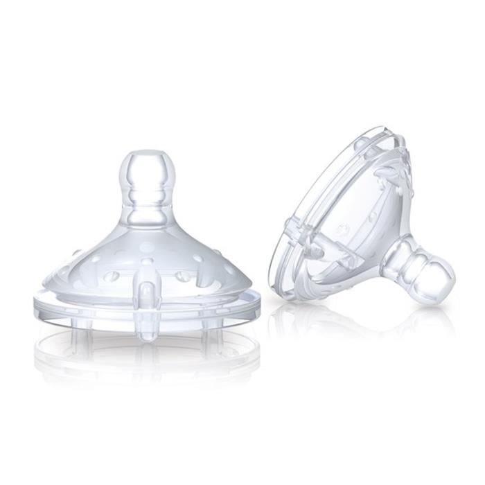 NUBY Tétine de remplacement - débit variable 1.2.3 - 2p – 3m+
