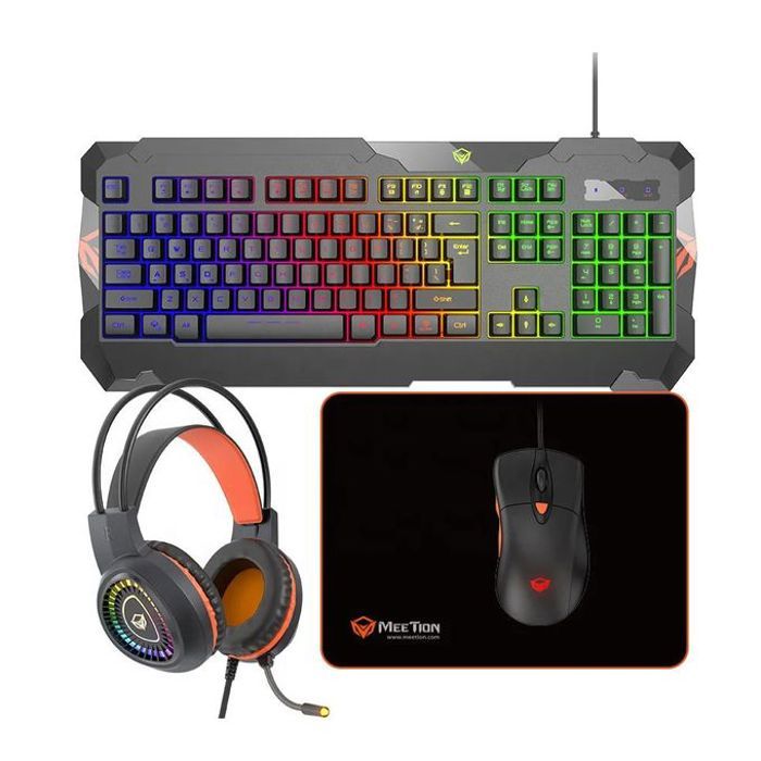 Pack Gamers Spéciale "(4 in 1) Clavier + Souris +Casque +Tapis"