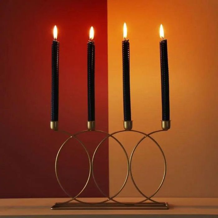 Bougeoir vintage à 4 bras en alliage, élégant pour les tables de mariage, les fêtes de noël et la décoration intérieure