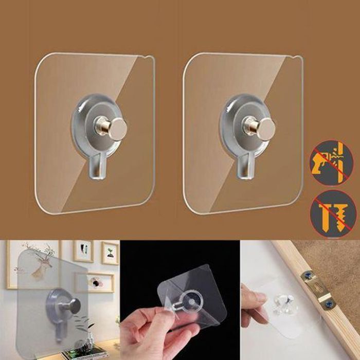 Adhésif à vis pour crochet mural - Non spécifié - 10 pcs - Étanche - Sans trace - Facile à installer
