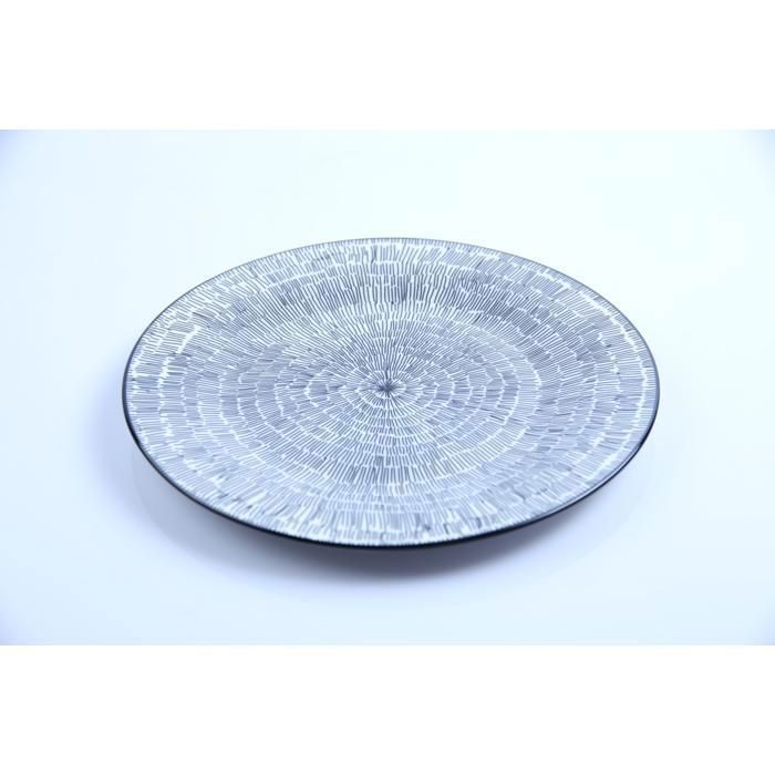 Assiette Plate Ronde - GENERIC - 17,8cm - Porcelaine - Gris - Compatible Lave-Vaisselle