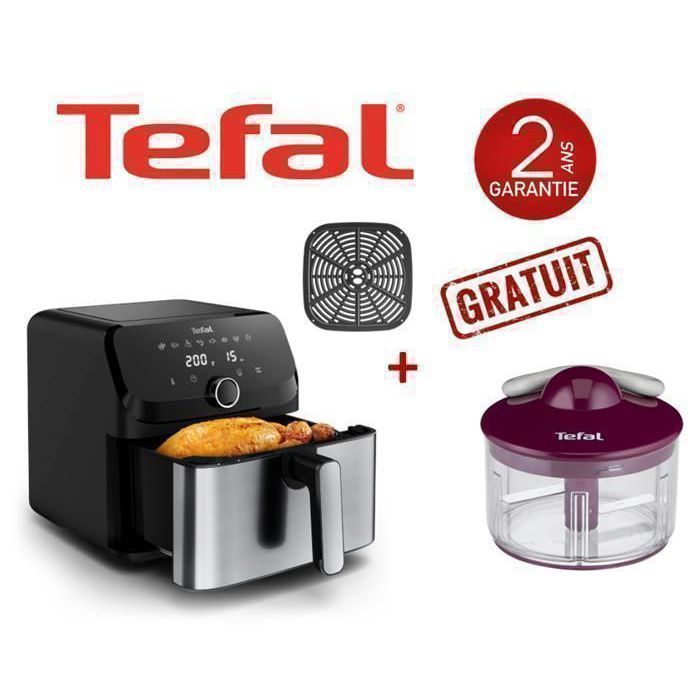 Friteuse - TEFAL - Easy Fry Mega - 7.5L - Hachoir Manuel 500ml - Violet/Gris