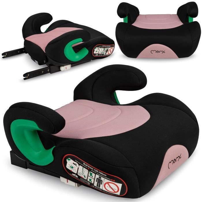 Siège auto rehausseur ceinturé MoMi VENKO – I-SIZE 135-150cm R129 – ISOFIX – Rose