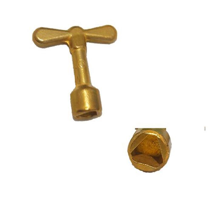 Clé pour robinet en cuivre massif, Clé pour robinet d'eau, serrure pour radiateur plomberie 1pcs