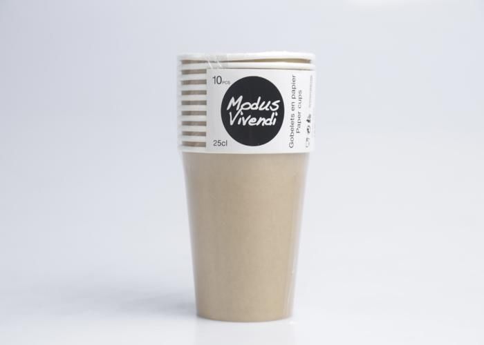 Gobelets en papier - Modus Vivendi - 250 ml - Dorés - Pratiques - Élégants