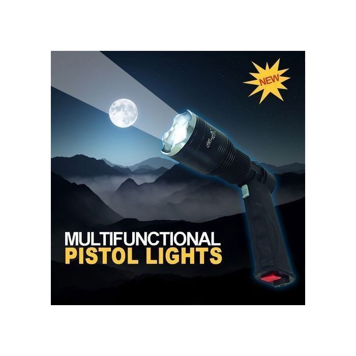 Led light Multifunction Pistol Lights Un pistolet à lampe puissant  à 2 Km