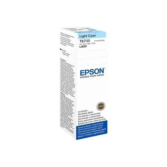 Cartouche d'encre Bleu - EPSON - C13T67354A - Cyan clair - Recharge d'encre - 70 ml