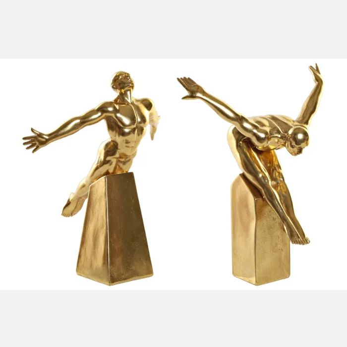 SET de 2 Hommes figure en résine 29x21x37 cm