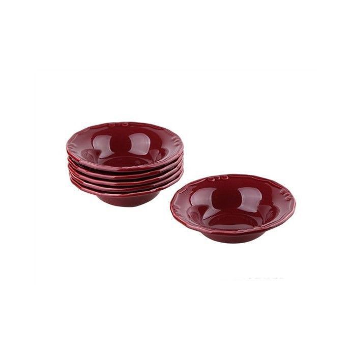 Bol - Non spécifié - 15CM - Rouge - Rond - Ensemble de 6 pièces