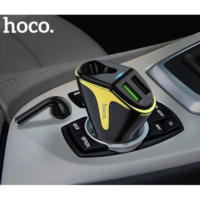 Chargeur de voiture Traveler avec casque sans fil noire