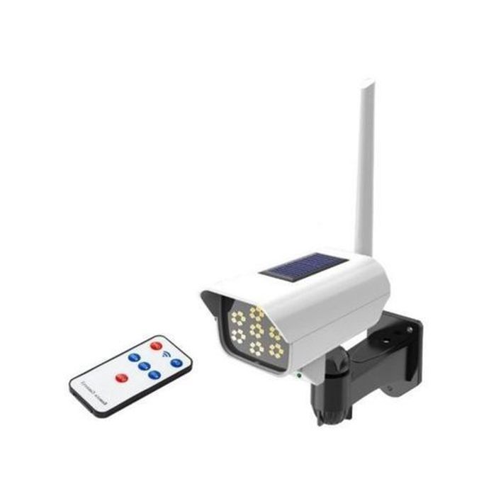 Mini Faux Camera Lumière solaire à LED avec télécommande Capteur
