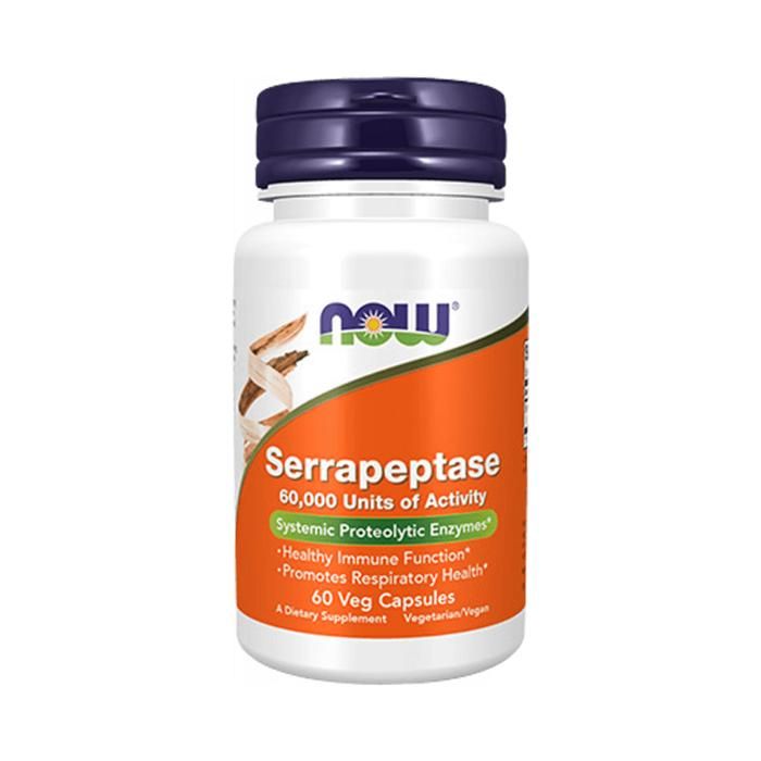Serrapeptase 60 caps Sans saveur Now Foods Pack Nutrition Sportive