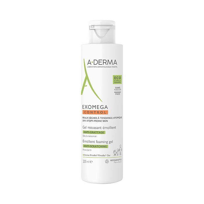 A-Derma Exomega Control Gel Moussant Émollient Anti-Grattage 200ml