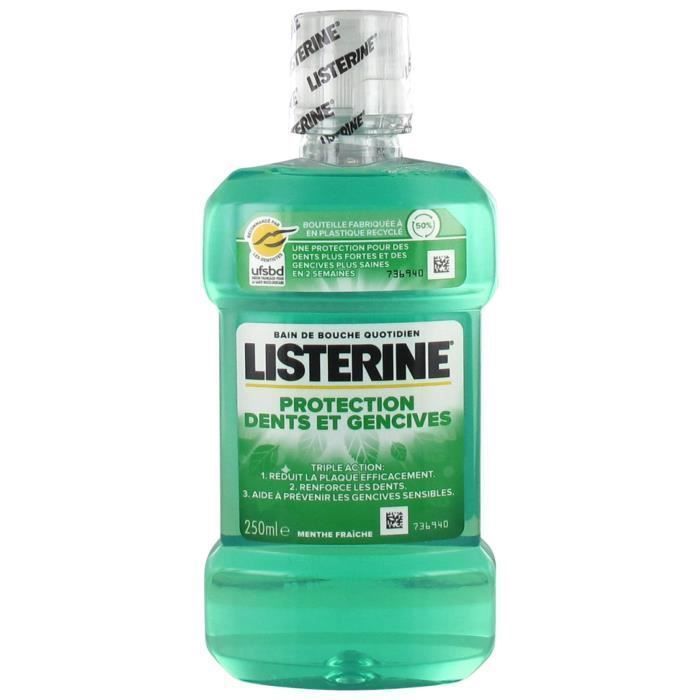 -Listerine Bain de Bouche Protection Dents et Gencives 250 ml