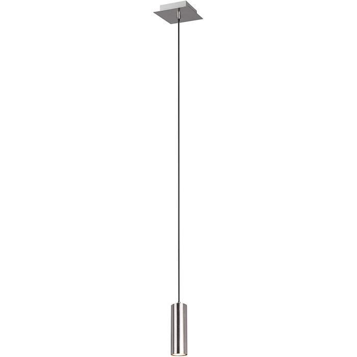 Lampe à suspension - Marley - 150x12x12 cm - Acier argent - 3 ampoules - Design contemporain