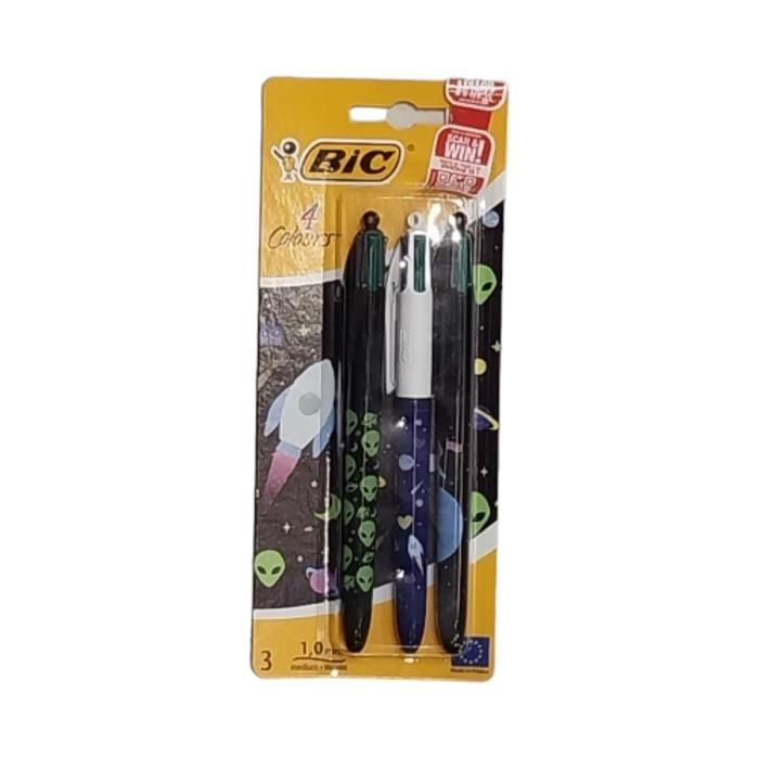 STYLO BILLE 4 COUL DECO UFO BL3