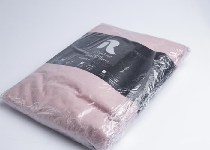 Parure housse de couette - RICHBOND - Cotonelle - Rose - Coton naturel - 1 housse et 2 taies