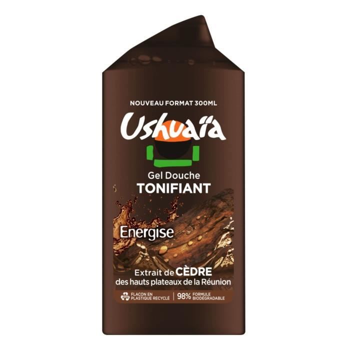 USHUAIA Gel douche homme Cèdre - 300 ml