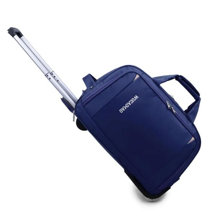 Valise de voyage, sac à main a roulettes pour rangement de vêtements Bleu