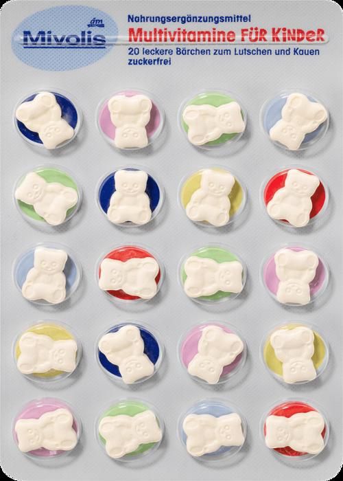 Multivitamines pour enfants, comprimés à croquer 20 pièces, 14 g