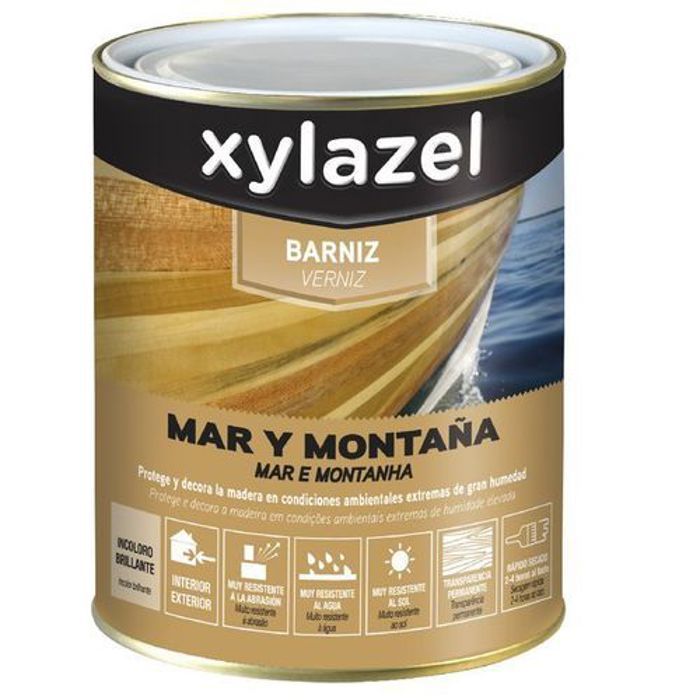 XYLAZEL Vernis Mer et Montagne,Résistance spéciale zones de soleil et humidité 750ml