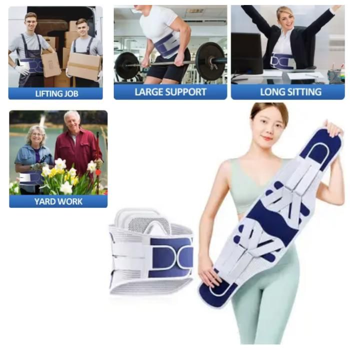 Ceinture de soutien lombaire - Non spécifié - Taille XL - 4 supports - Soulagement douleur - Mixte