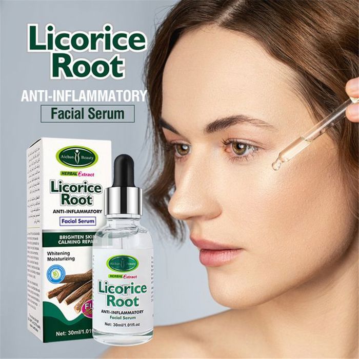 Aichun beauty sérum pour visage à la racine de réglisse, blanchissant, anit-taches rousseur, anti-inflammatoire